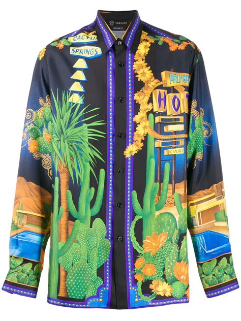 versace cactus blouse mens